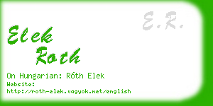 elek roth business card